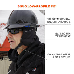 ERGODYNE N-Ferno® ERGOD-16840 Regular-Length Winter Hard Hat Liner PU Coated Polyester Shell/Polyester Fleece Lining