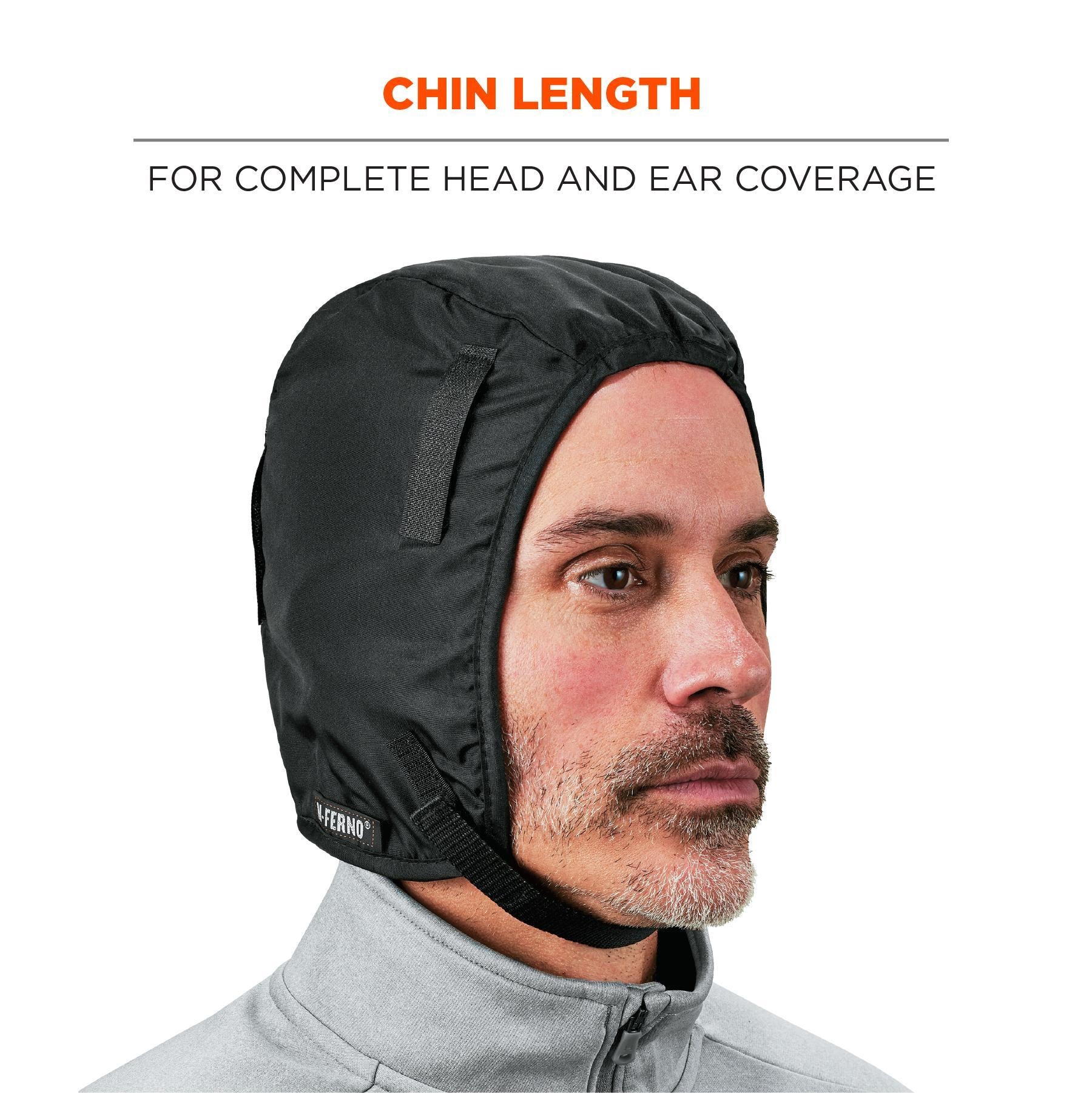 ERGODYNE N-Ferno® ERGOD-16840 Regular-Length Winter Hard Hat Liner PU Coated Polyester Shell/Polyester Fleece Lining