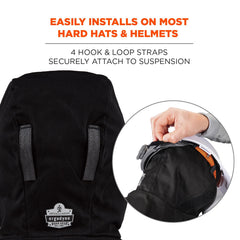 ERGODYNE N-Ferno® ERGOD-16840 Regular-Length Winter Hard Hat Liner PU Coated Polyester Shell/Polyester Fleece Lining