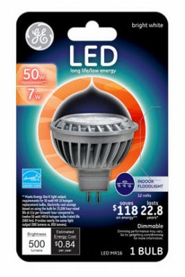 GE G E Lighting 93095551 Led MR16 Flood Bulb 7W 3000K