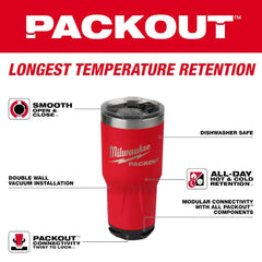 MILWAUKEE MILWAUKEE 48-22-8393 PACKOUT 30oz Tumbler