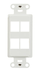 LEGRAND ONQ WP3414WH 4-Port Decorator Outlet Strap - White