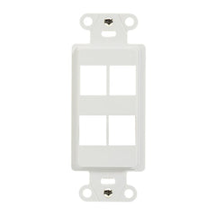 LEGRAND ONQ WP3414WH 4-Port Decorator Outlet Strap - White