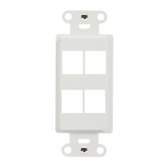 LEGRAND ONQ WP3414WH 4-Port Decorator Outlet Strap - White