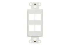 LEGRAND ONQ WP3414WH 4-Port Decorator Outlet Strap - White