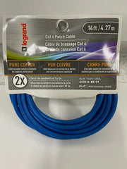 LEGRAND ONQ AC3614BEV1 Cat6 Patch Cable - Blue (8-Pack)