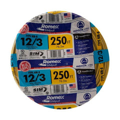 ROMEX ROMEX ROMEX12/3W/GRD1000R NM-B 12/3 Copper w/Ground Non-Metallic Sheathed Branch Circuit Cable (1000ft Reel)
