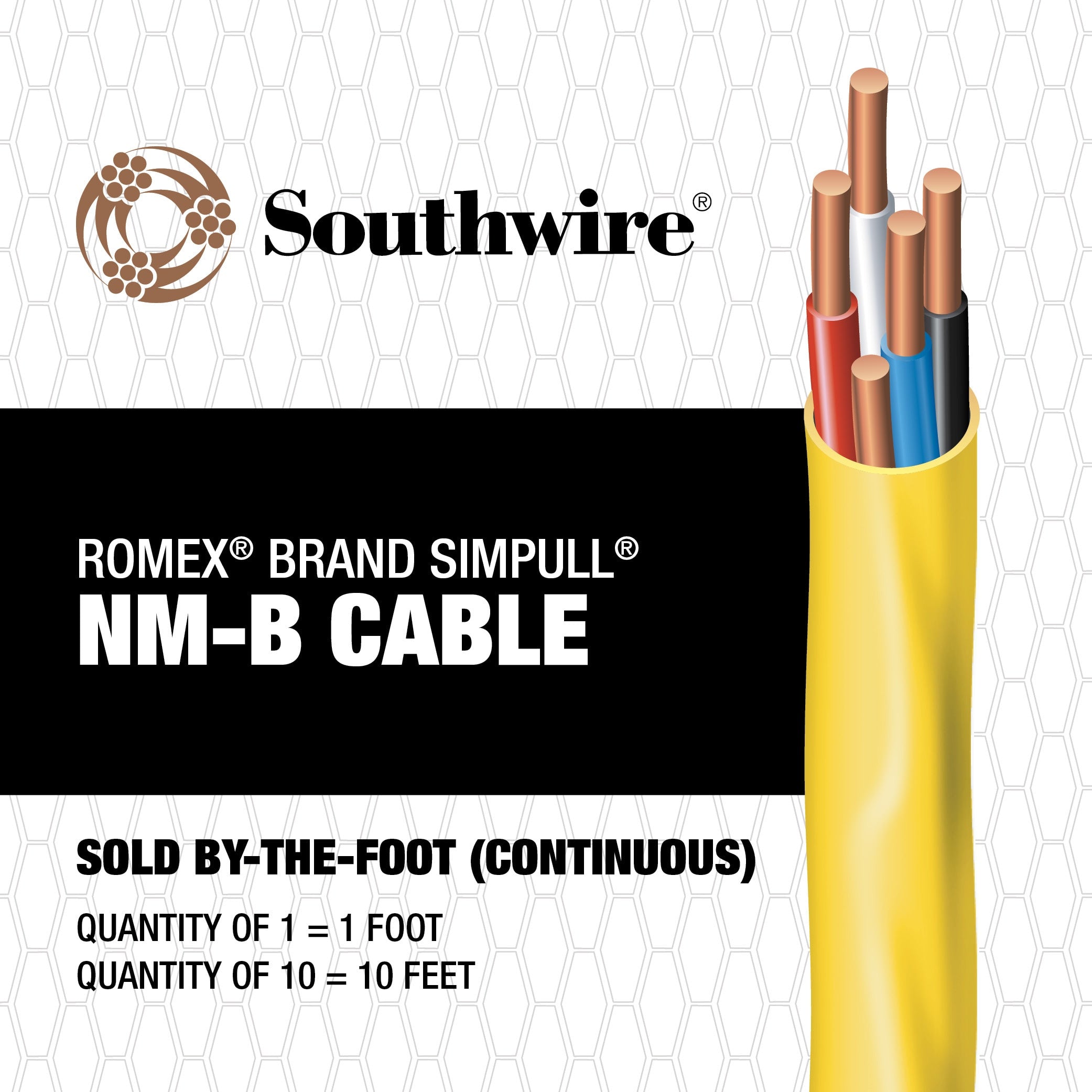 ROMEX ROMEX ROMEX12/4W/GRD1000R NM-B 12/4 Copper w/Ground Non-Metallic Sheathed Branch Circuit Cable (1000ft Reel)