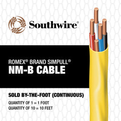 ROMEX ROMEX ROMEX12/4W/GRD1000R NM-B 12/4 Copper w/Ground Non-Metallic Sheathed Branch Circuit Cable (1000ft Reel)