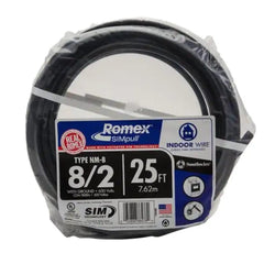 ROMEX ROMEX ROMEX8/2W/GRD500R ROMEX NM-B 8/2 Copper w/Ground Non-Metallic Sheathed Branch Circuit Cable (500ft Reel) ROMEX8/2W/GRD500R