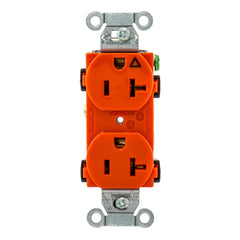 HUBBELL WIRING Wiring Device-Kellems IG5352 Heavy Duty Screw Mount Straight Blade Receptacle 125 VAC 20 A