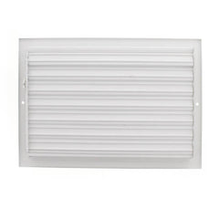 HART & COOLEY Hart & Cooley 10756 12 x 6 Bright White Steel 3-Way Register MS Damper w/ 1/3 Fin Spacing