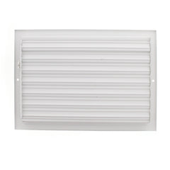 HART & COOLEY Hart & Cooley 10756 12 x 6 Bright White Steel 3-Way Register MS Damper w/ 1/3 Fin Spacing