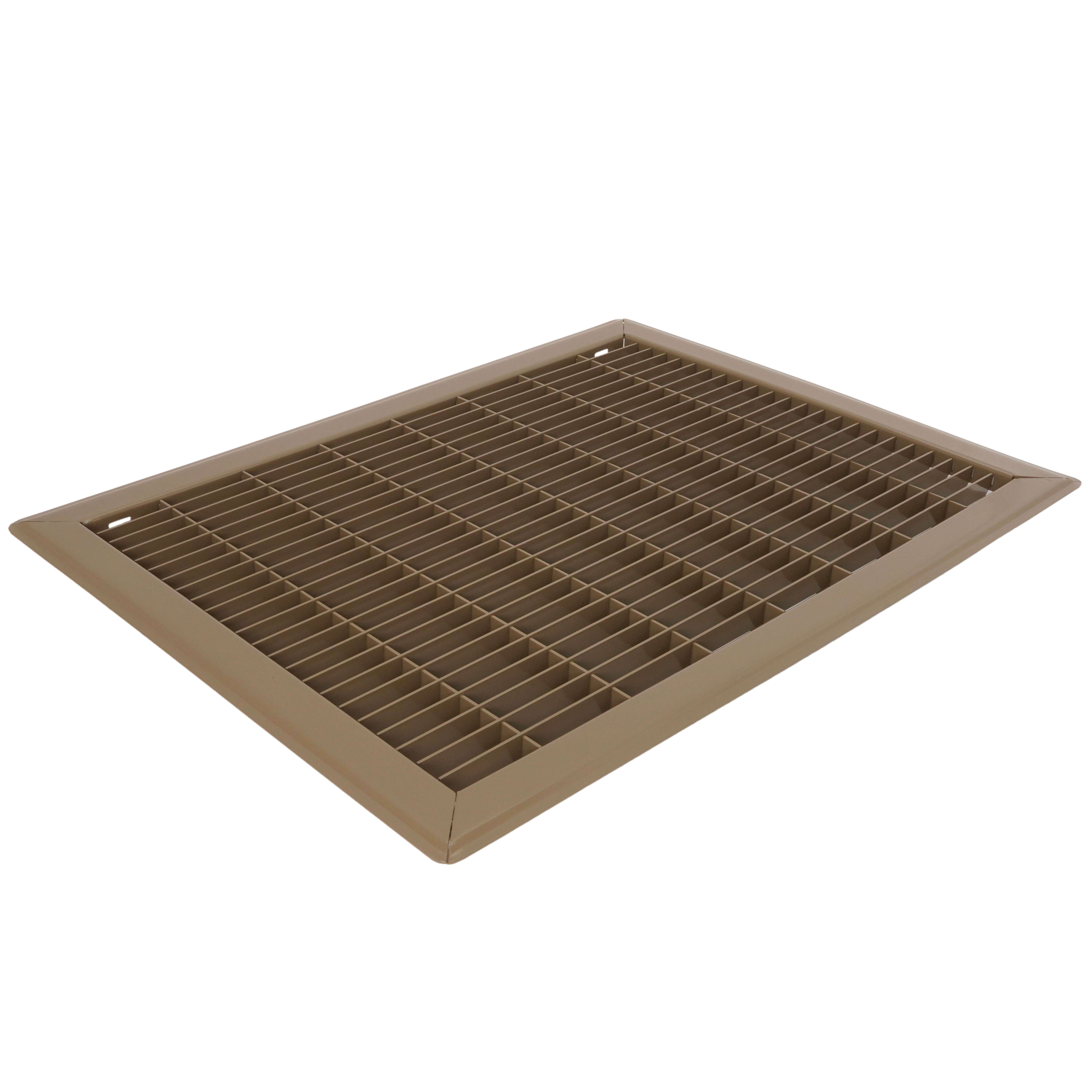 HART & COOLEY Hart & Cooley 11892 12 x 16 Wall Opening Size Golden Sand Floor Return Air Grille