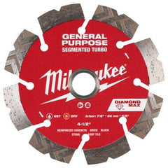 MILWAUKEE Milwaukee 49-93-9004 Milwaukee 4-1/2 Diamond Max Segmented Turbo General Purpose Diamond Blade