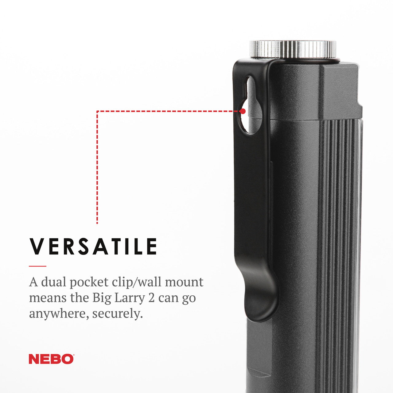 NEBO NEBO NEB-WLT-0001 Big Larry 2 Storm Gray Flashlight and Work Light