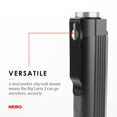 NEBO NEBO NEB-WLT-0001 Big Larry 2 Storm Gray Flashlight and Work Light