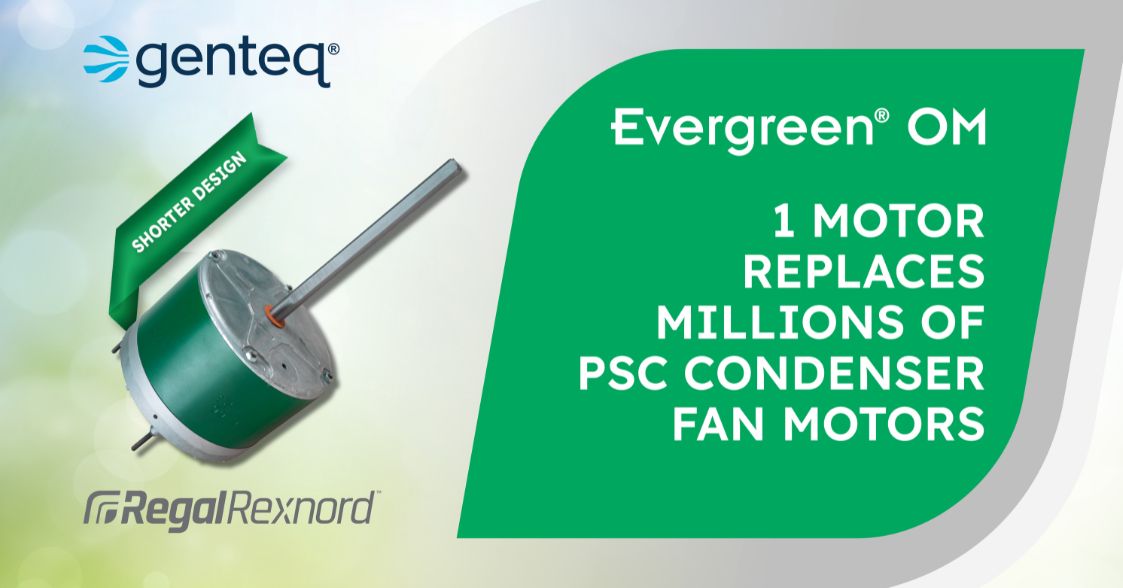 REGAL REXNORD Regal Rexnord 6303S Genteq Evergreen OM 1/3 Hp (Size) Replacement MPN