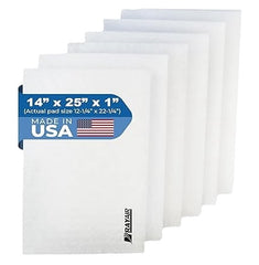 Respicaire 4PADEMCG1425 Replacement Filter Pads for MicroClean 95 Air Cleaner, 14x25x1, (6-Pack)