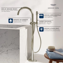 GROHE GROHE 24368000 Atrio Single-Handle Freestanding Tub Faucet with Hand Shower
