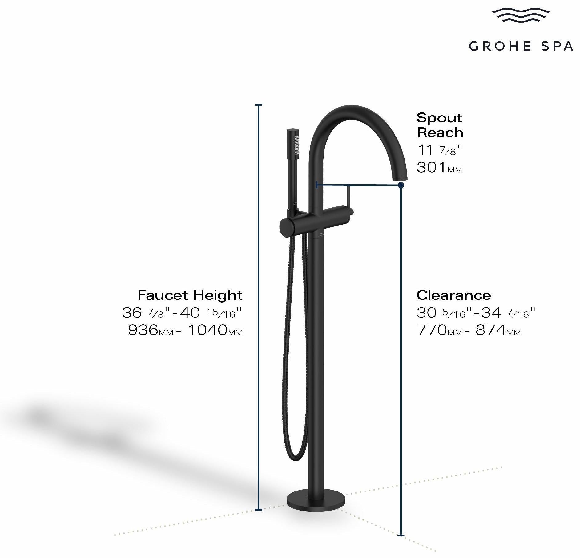 GROHE GROHE 24368000 Atrio Single-Handle Freestanding Tub Faucet with Hand Shower