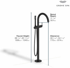 GROHE GROHE 24368000 Atrio Single-Handle Freestanding Tub Faucet with Hand Shower