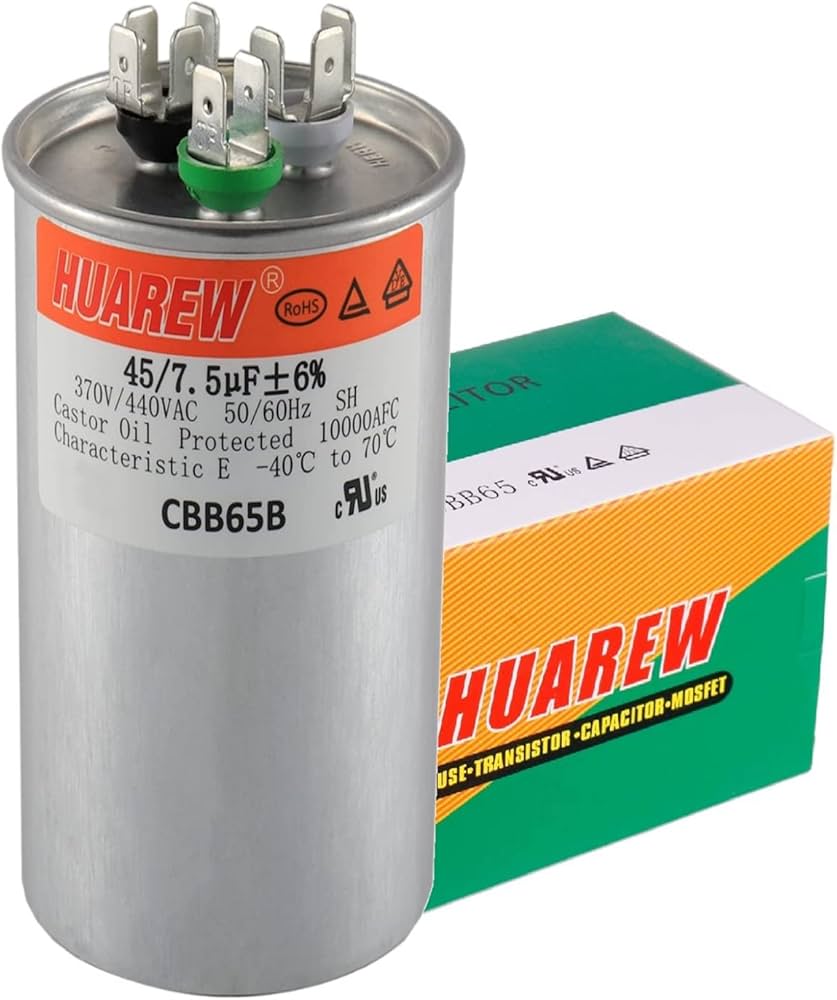 HEATINGVARIOUSMFG-GENERIC HEATINGVARIOUSMFG-GENERIC 45/7.5MFD-440V Capacitor