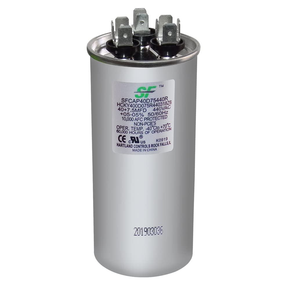 HEATINGVARIOUSMFG-GENERIC HEATINGVARIOUSMFG-GENERIC 40/7.5MFD-440V Dual Rated Motor Run Capacitor