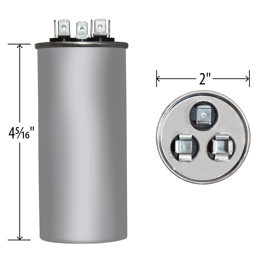 HEATINGVARIOUSMFG-GENERIC HEATINGVARIOUSMFG-GENERIC 40/7.5MFD-440V Dual Rated Motor Run Capacitor