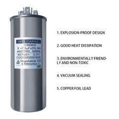 HEATINGVARIOUSMFG-GENERIC HEATINGVARIOUSMFG-GENERIC 30/7.5MFD-440V Motor Run Capacitor