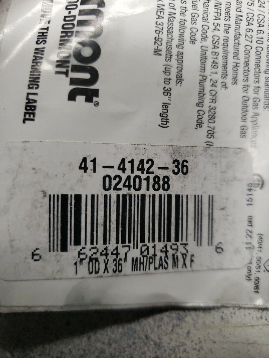 HEATINGVARIOUSMFG-GENERIC HEATINGVARIOUSMFG-GENERIC 41-4142-36 3/4 ID PVC Coated High BTU SS Gas Connector