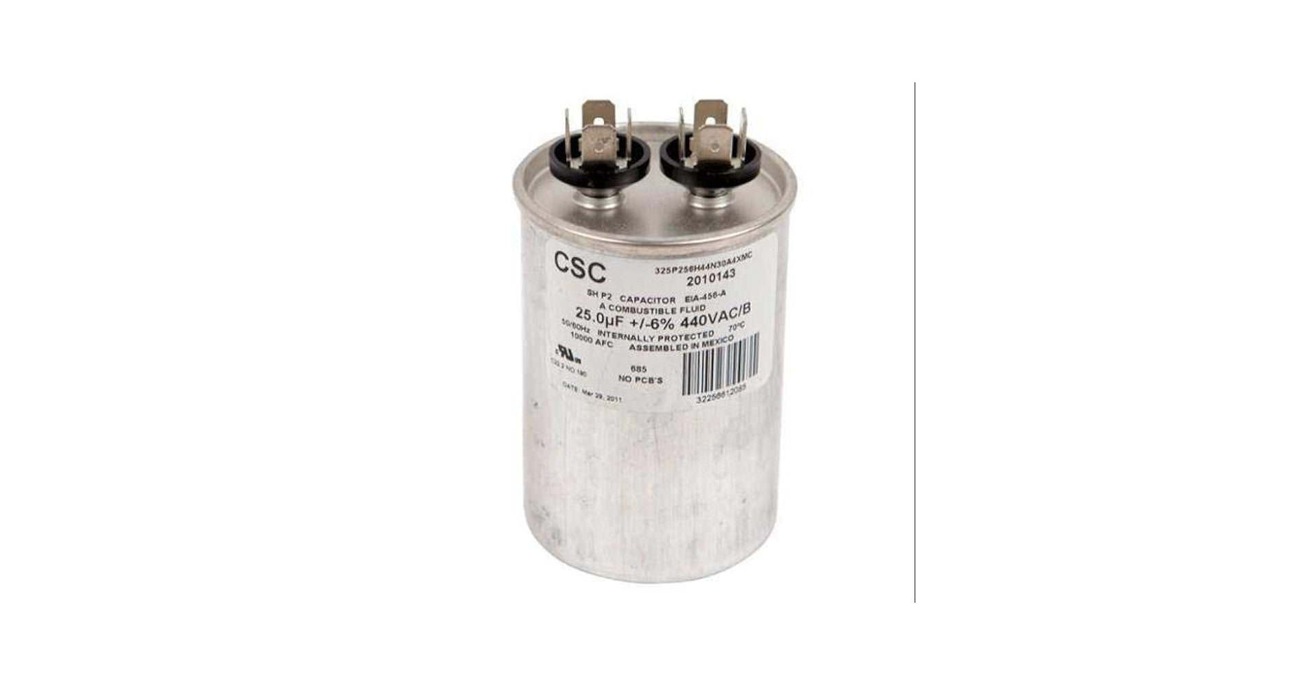 HEATINGVARIOUSMFG-GENERIC HEATINGVARIOUSMFG-GENERIC 25MFD-440V Capacitor