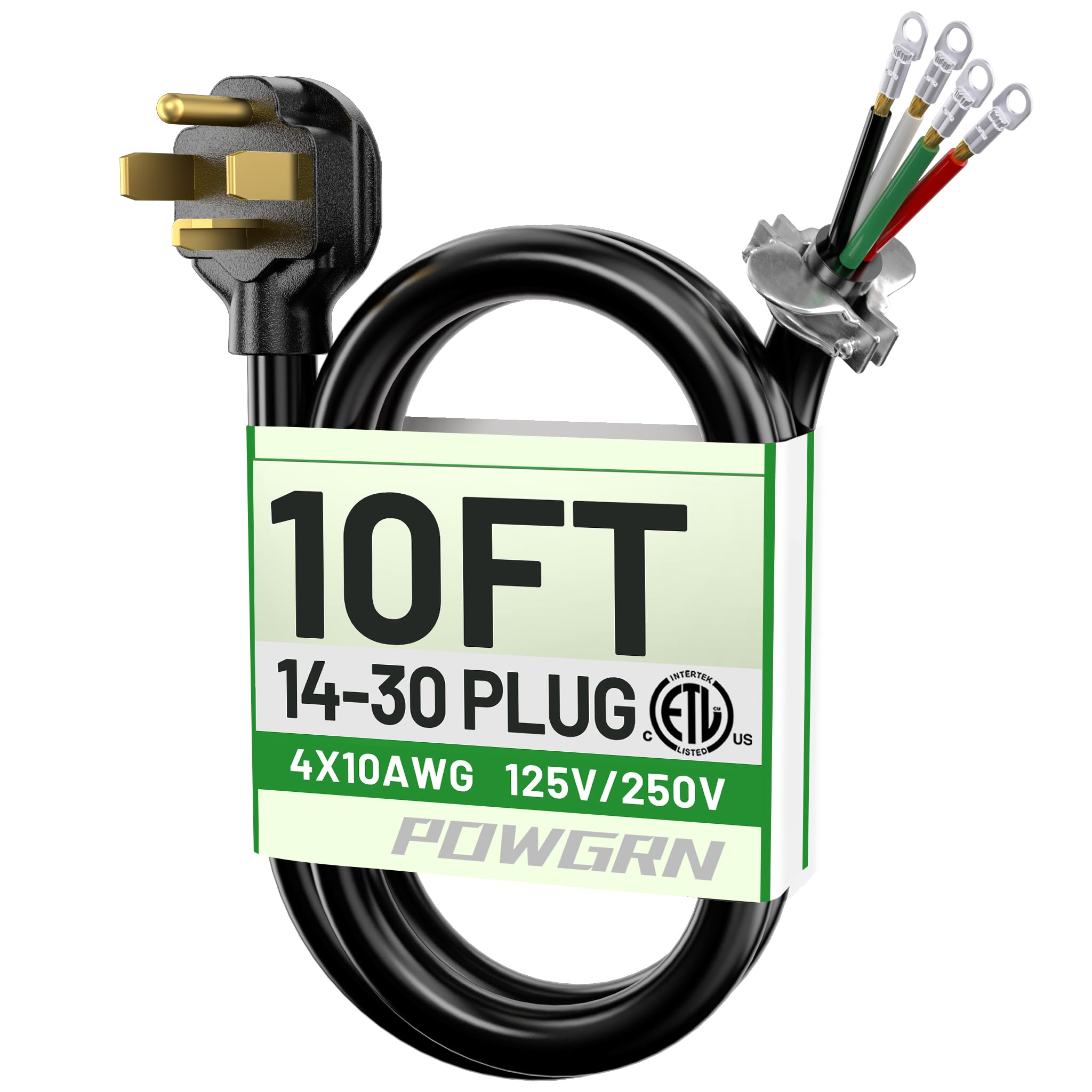 HEATINGVARIOUSMFG-GENERIC HEATINGVARIOUSMFG-GENERIC DC4-30-10 Clothes Dryer Power Cord