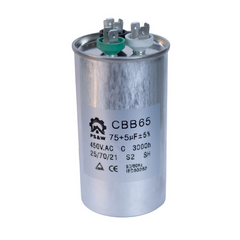 HEATINGVARIOUSMFG-GENERIC Heatingvariousmfg-generic 75/5MFD-440V Motor Dual Run Capacitor Round