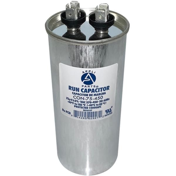 HEATINGVARIOUSMFG-GENERIC Heatingvariousmfg-generic 75/5MFD-440V Motor Dual Run Capacitor Round