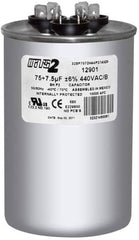 HEATINGVARIOUSMFG-GENERIC HEATINGVARIOUSMFG-GENERIC 75/7.5MFD-440V Round Dual Run Capacitor