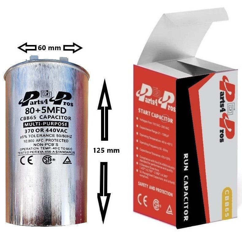 HEATINGVARIOUSMFG-GENERIC HEATINGVARIOUSMFG-GENERIC 80/5MFD-440V Capacitor