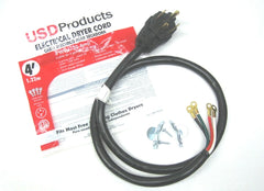HEATINGVARIOUSMFG-GENERIC HEATINGVARIOUSMFG-GENERIC DC4-30-6 Dryer Power Cord 6 Foot 30 AMP 4 Wire