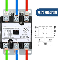 HEATINGVARIOUSMFG-GENERIC HEATINGVARIOUSMFG-GENERIC DP401203 CONTACTOR 40A 120V 3 POLE