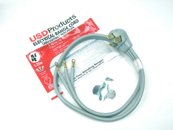 HEATINGVARIOUSMFG-GENERIC HEATINGVARIOUSMFG-GENERIC RC3-40-6 Range Oven Electric Power Cord 3 Prong Wire 40 Amp 6' Foot