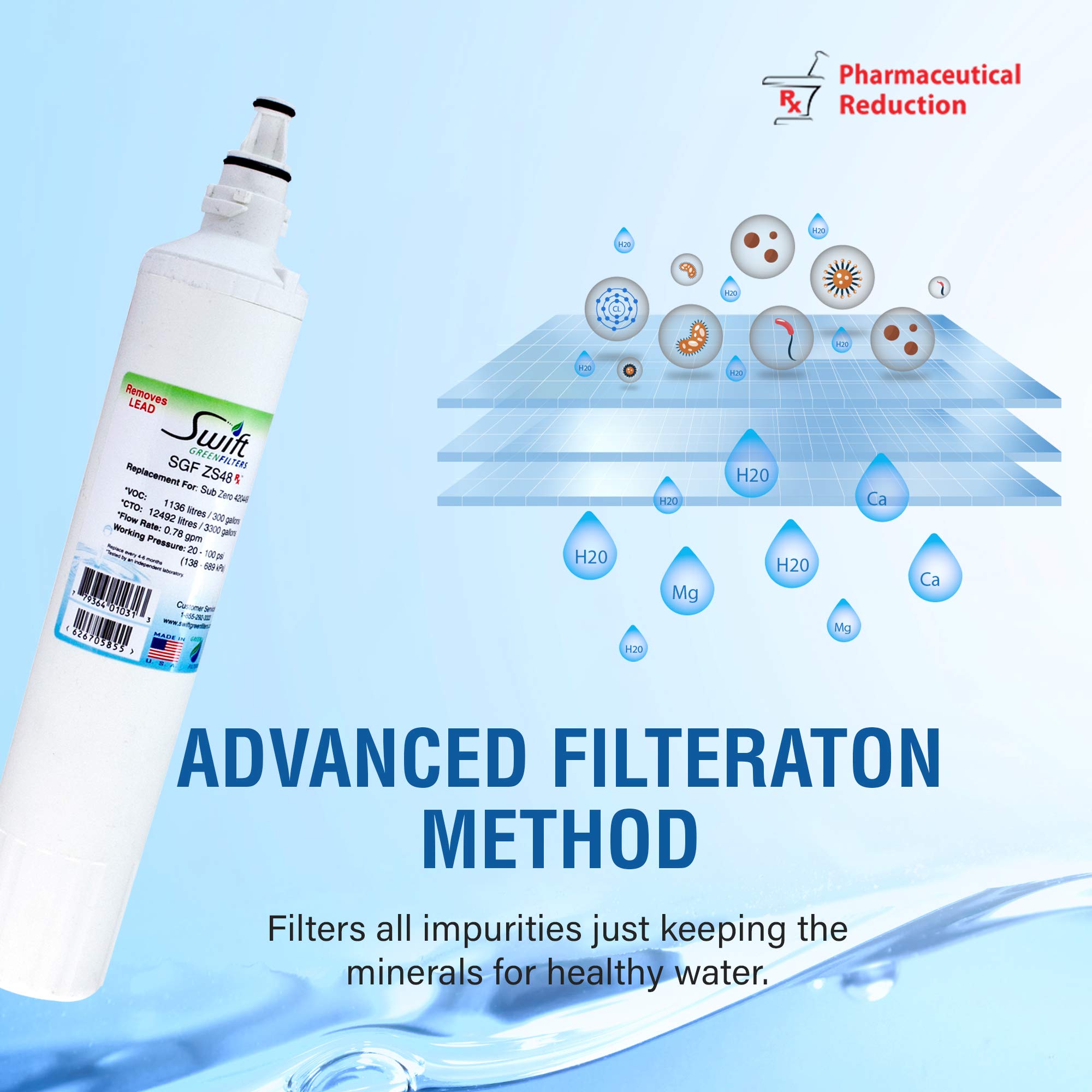 HEATINGVARIOUSMFG-GENERIC HEATINGVARIOUSMFG-GENERIC SGF-ZS48 Refrigerator Water Filter