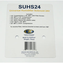 HEATINGVARIOUSMFG-GENERIC HEATINGVARIOUSMFG-GENERIC SUHS24 Universal Humidifier Solenoid Valve Replacement Kit, 24V
