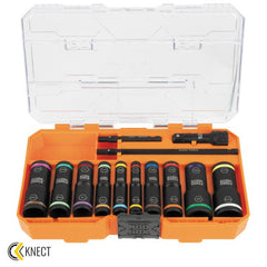 KLEIN TOOLS Klein Tools 65239-VAC Klein Tools KNECT Flip Impact Socket Set SAE and Metric 65239-VAC