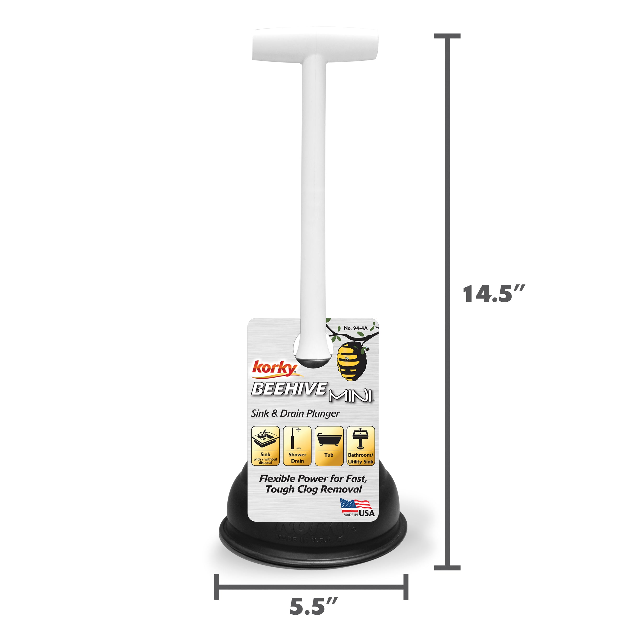 LAVELLE LAVELLE 94-4A Beehive Mini Sink and Drain Plunger