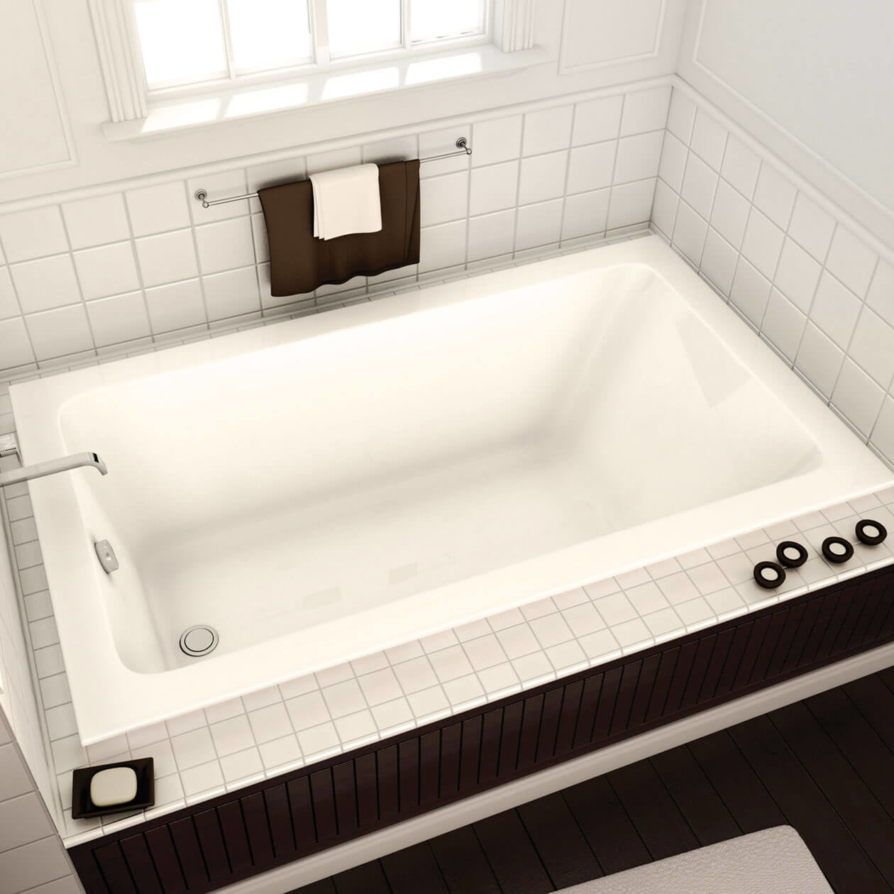 MAAX MAAX 101457-000-001-100 Acrylic Drop-in End Drain Bathtub
