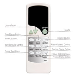 CONTINENTAL CONTINENTAL W660-0210-SER Replacement for Napoleon Fireplace Heater Remote Control