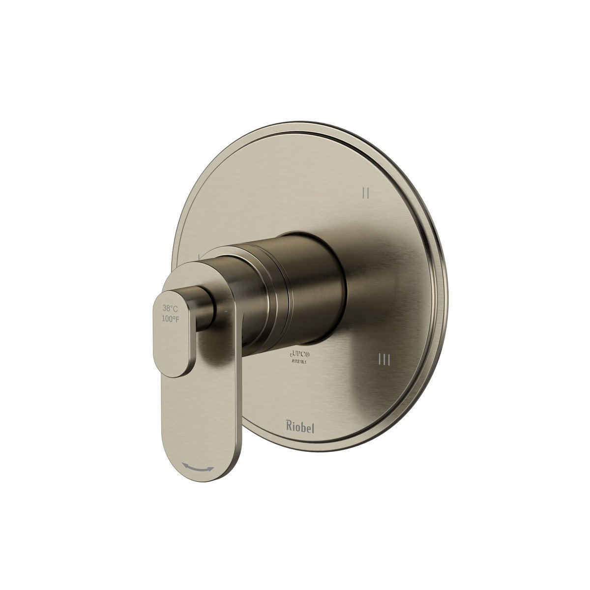 ROHL ROHL TAA47BK Arca 6-Inch Thermostatic and Pressure Balance Trim Black