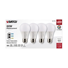 SATCO-NUVO SATCO S11775 Non-Dimmable Type A Lamp 9 W 60 W Incandescent Equivalent