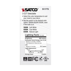 SATCO-NUVO SATCO S11775 Non-Dimmable Type A Lamp 9 W 60 W Incandescent Equivalent