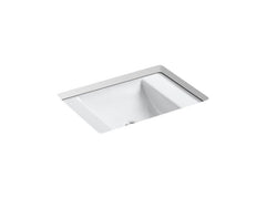 KOHLER Kohler K-2838-0 Ledges Enameled Cast Iron Single-Bowl Rectangular Undermount Bathroom Sink 22-1/2 in L x 16-1/8 in W